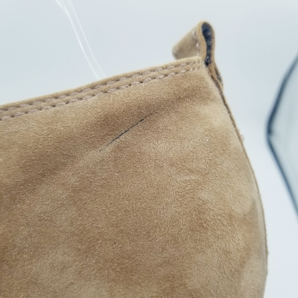 Giani Bernini Brown Tan Leather Suede Ankle Heeled Booties - size 9 - Picture 13 of 16